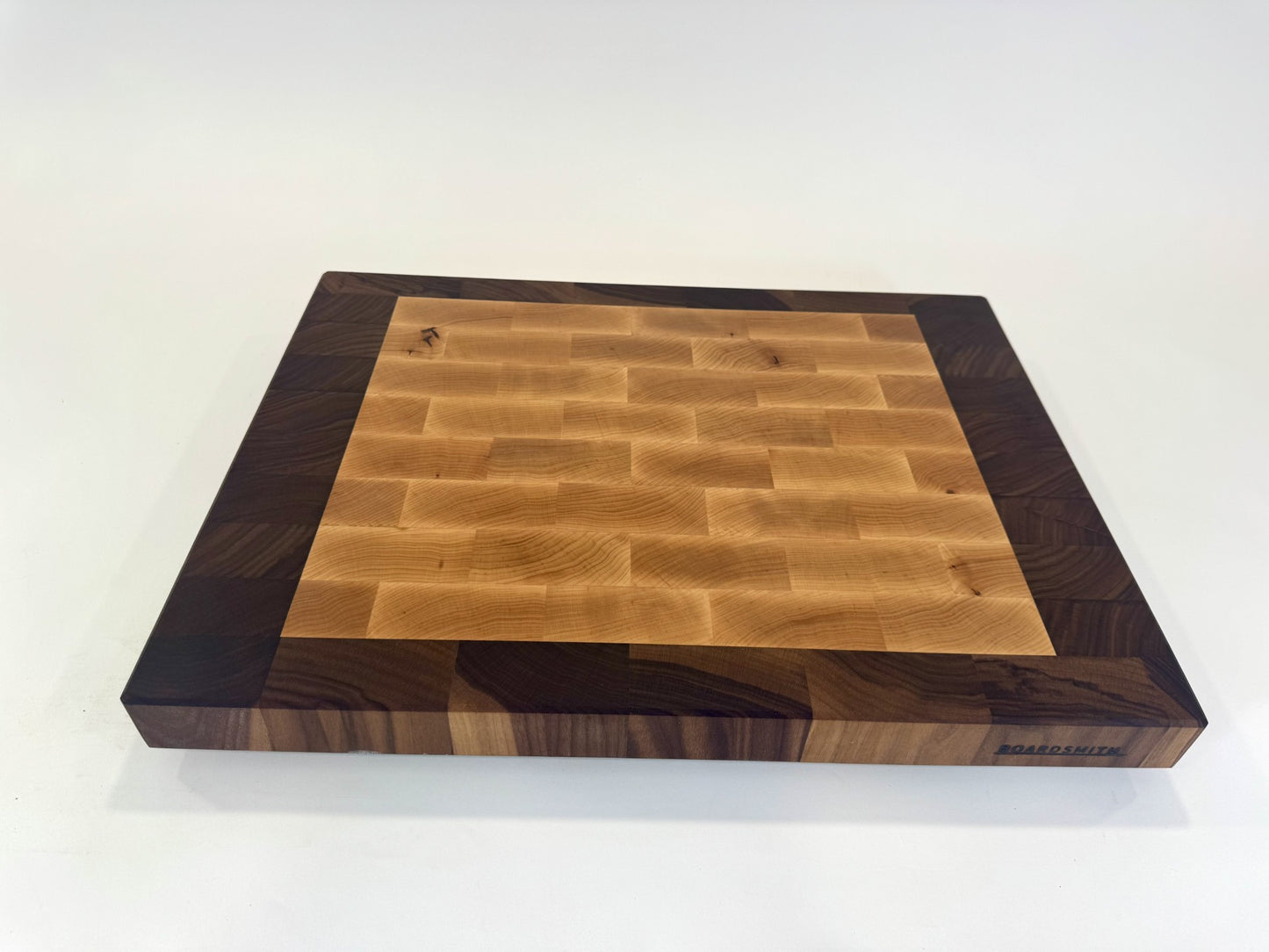 046 Maple/Walnut Border Board 24 x 18 x 2 One-Off with Finger Grooves