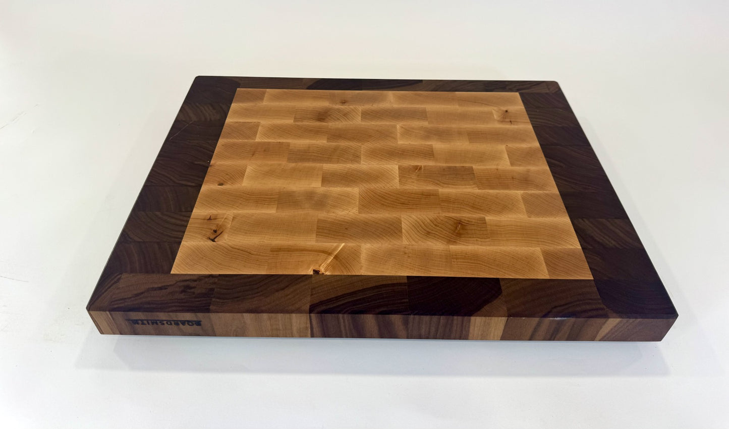046 Maple/Walnut Border Board 24 x 18 x 2 One-Off with Finger Grooves