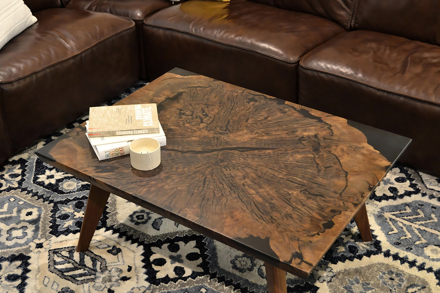 Walnut Epoxy Coffee Table (AVAILABLE)