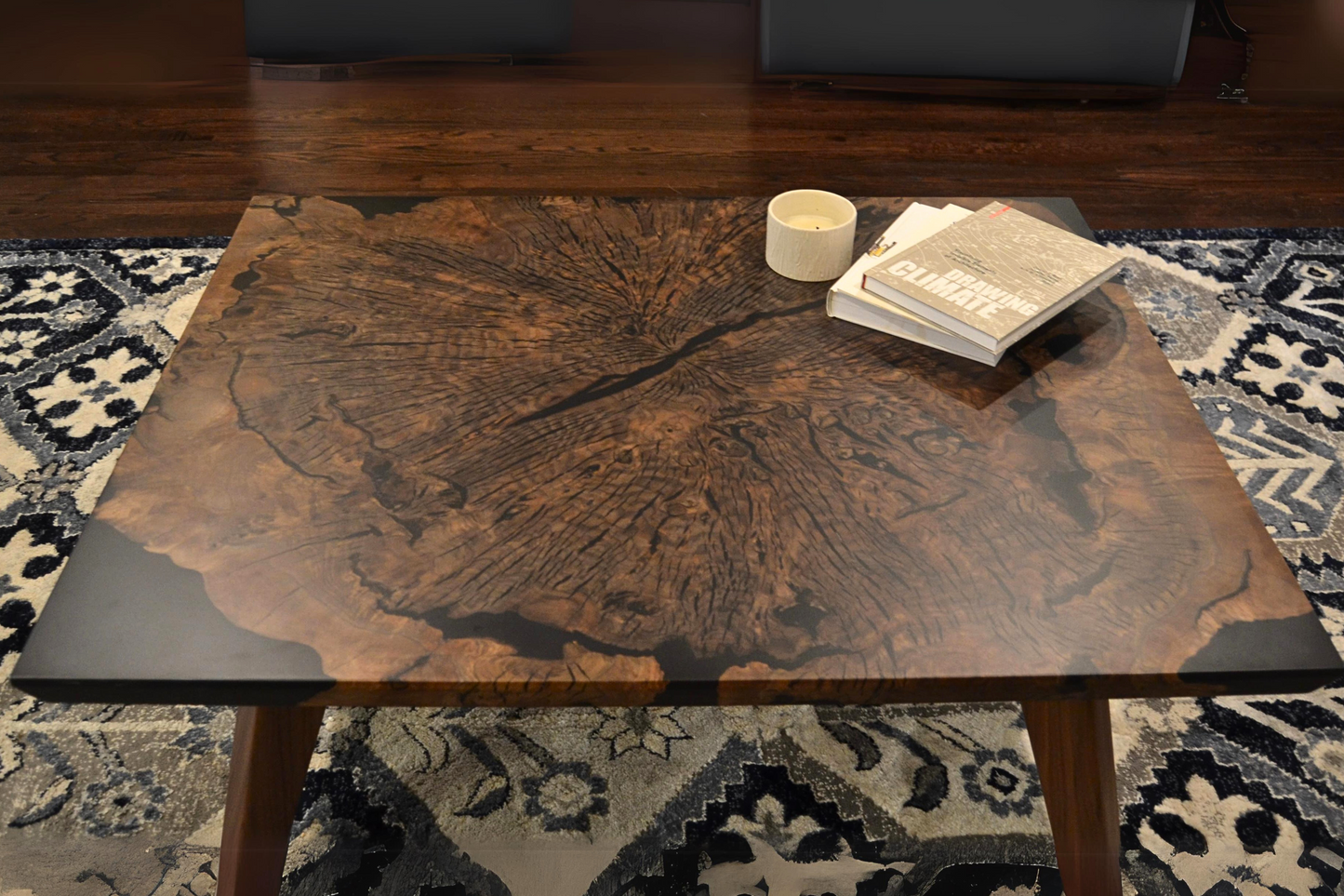 Walnut Epoxy Coffee Table (AVAILABLE)