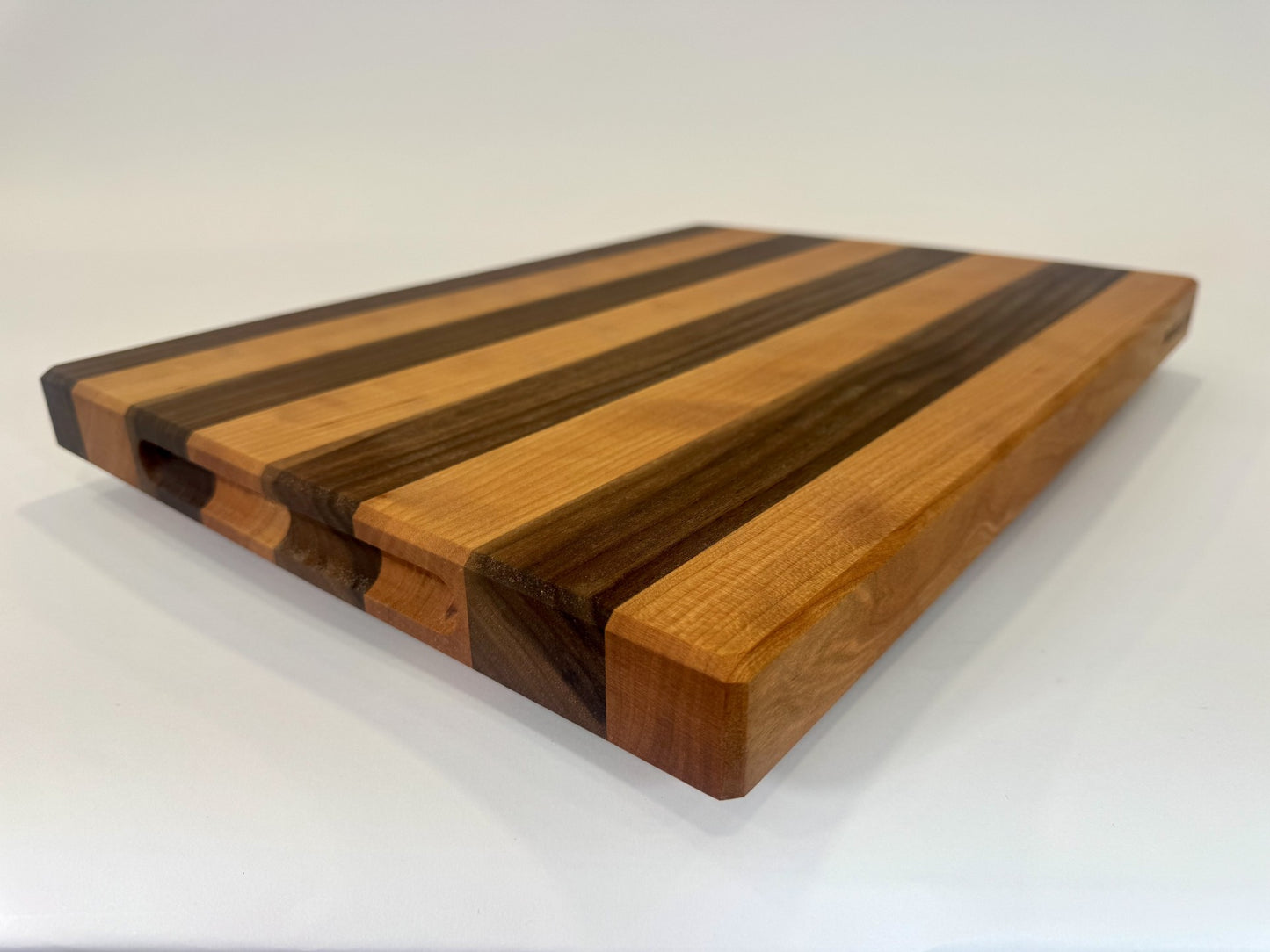 627 Edge Grain Walnut and Cherry Stripes 19 1/2 x 14 x 1 3/8