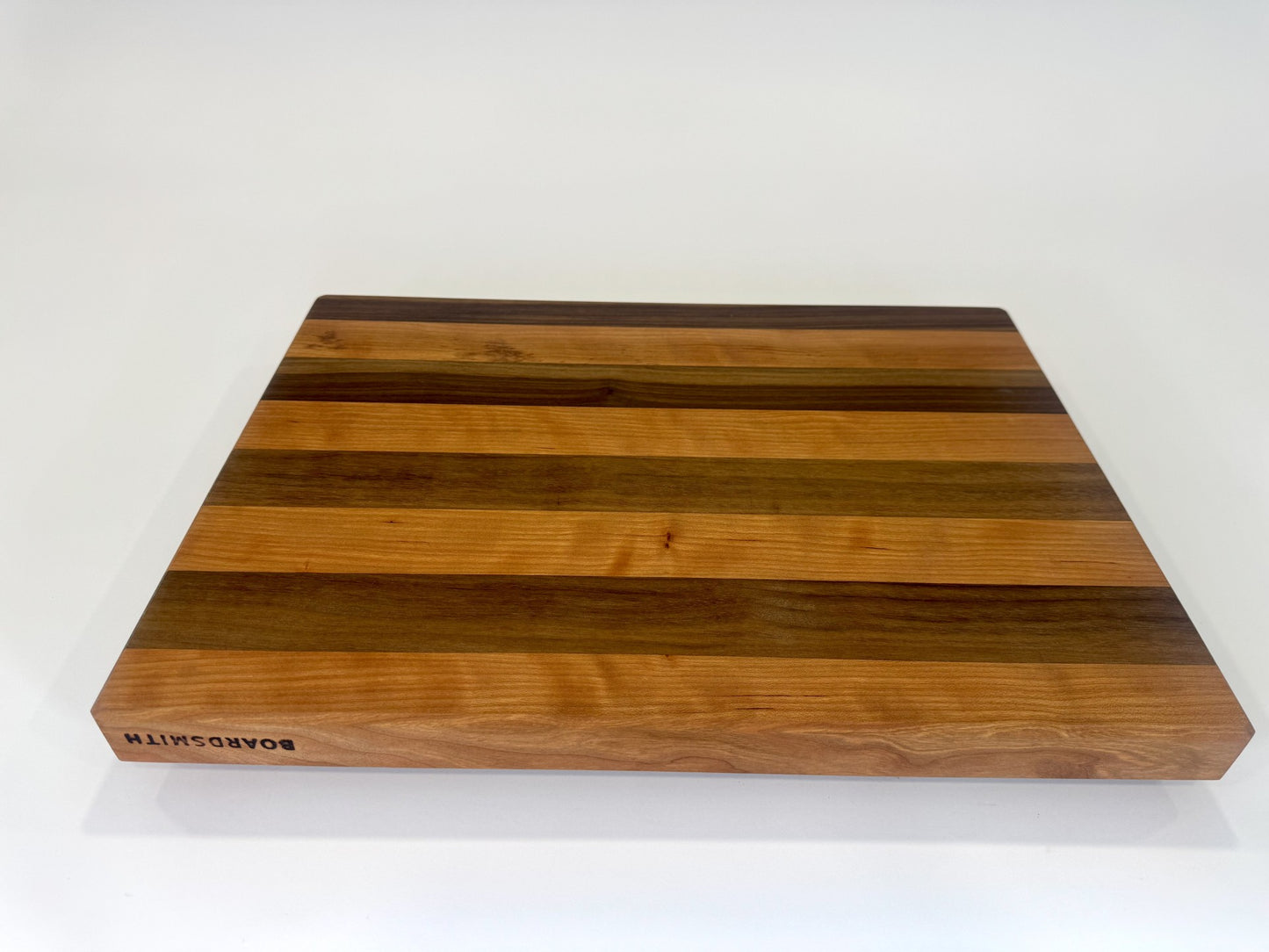 627 Edge Grain Walnut and Cherry Stripes 19 1/2 x 14 x 1 3/8