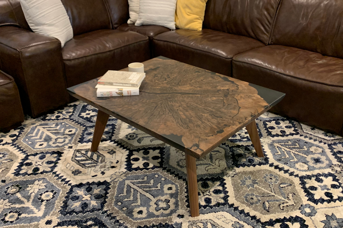 Walnut Epoxy Coffee Table (AVAILABLE)