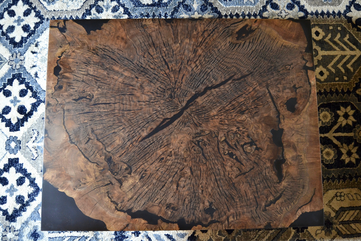 Walnut Epoxy Coffee Table (AVAILABLE)