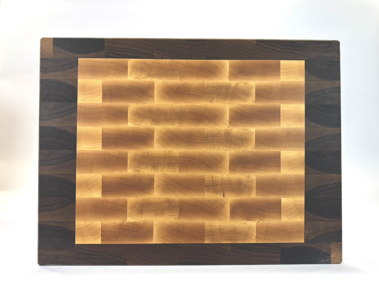 1013 Walnut and Maple Border Board 24 x 18 x 2 One-Off