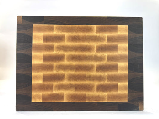 1013 Walnut and Maple Border Board 24 x 18 x 2 One-Off