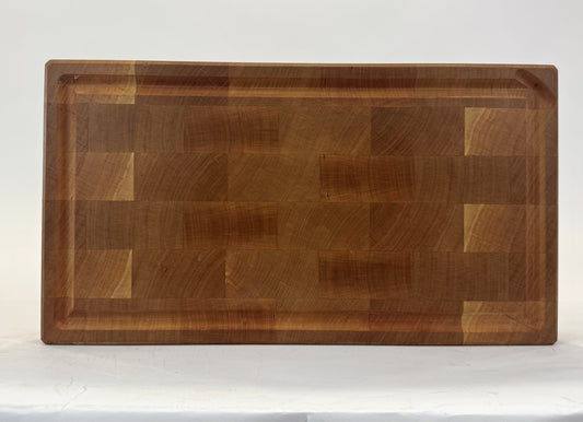 106 Cherry 17 3/4 x 9 3/4 x 2 "One-Off" with Finger Grooves, Juice Groove and Feet