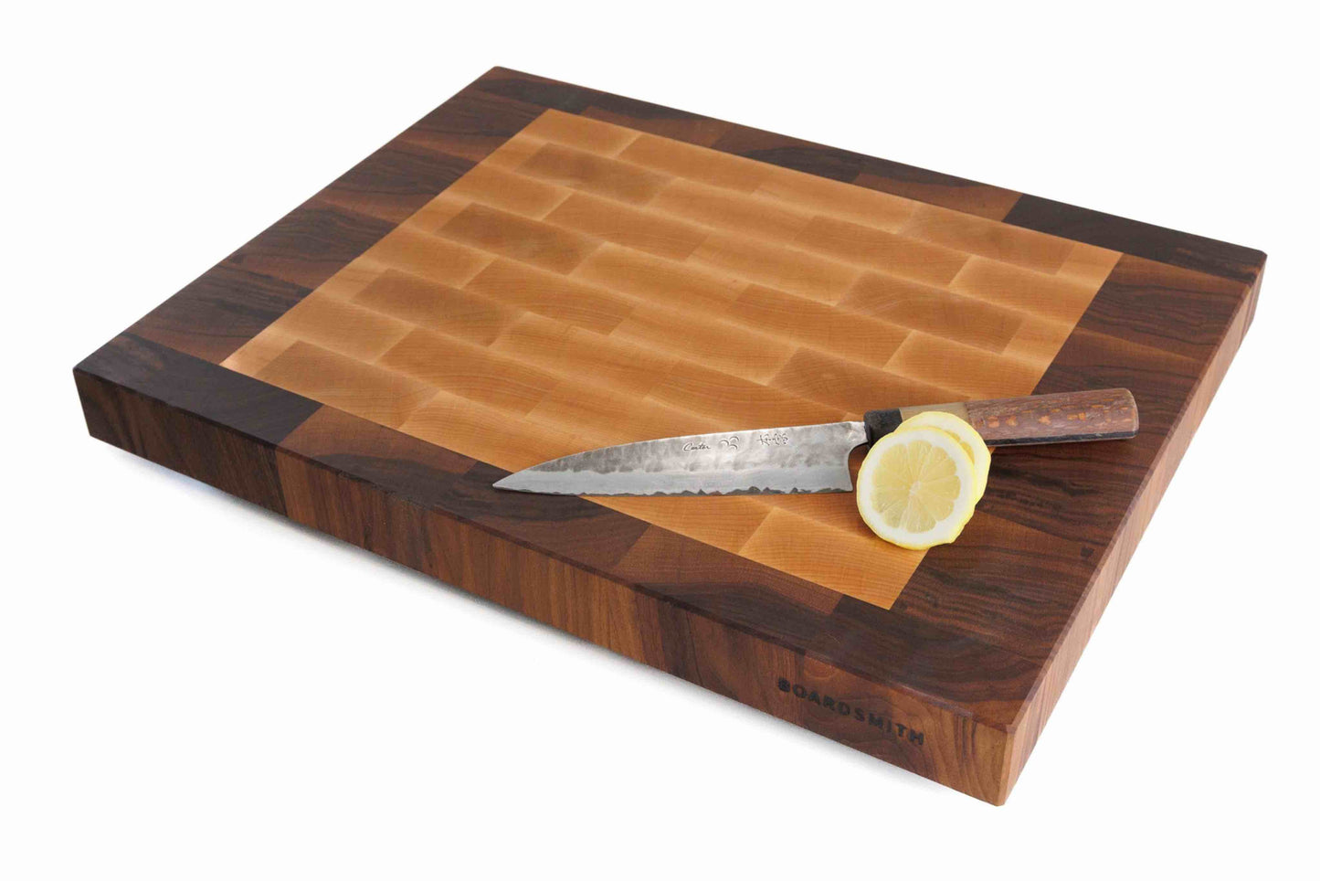 Maple & Walnut 'Border' End Grain Cutting Board