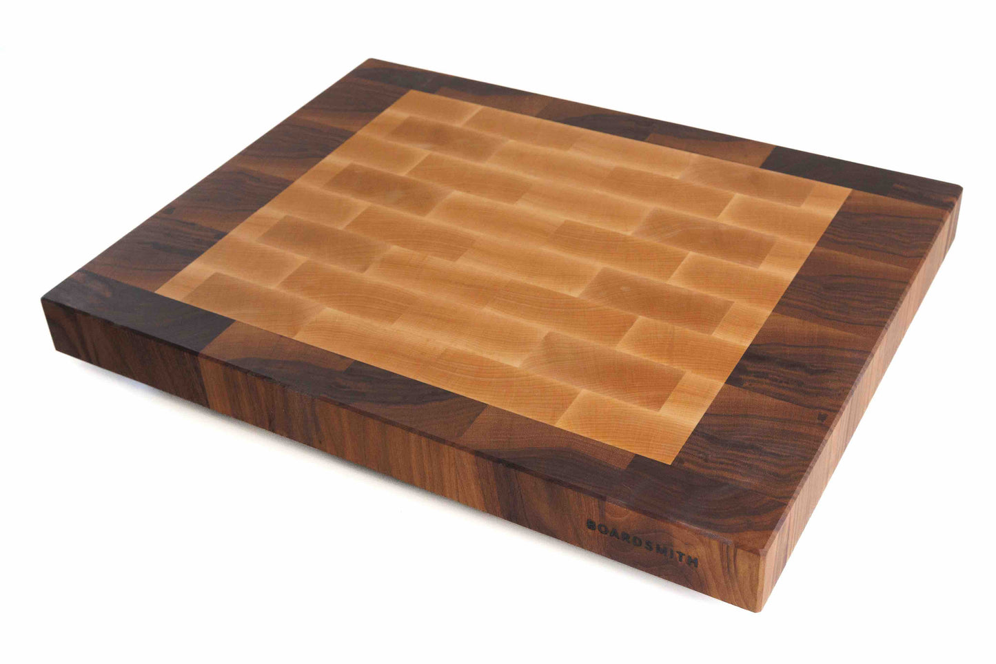 Maple & Walnut 'Border' End Grain Cutting Board