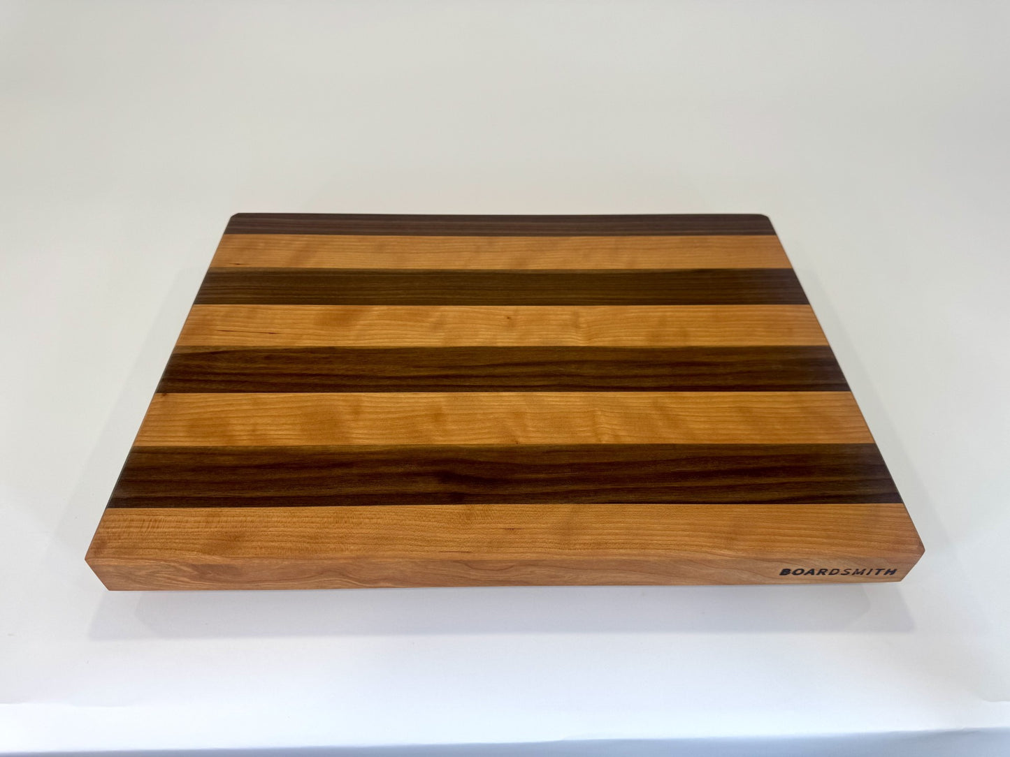 627 Edge Grain Walnut and Cherry Stripes 19 1/2 x 14 x 1 3/8