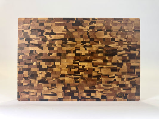 719 Mixed Wood Angular Mosaic 17 x 11 1/2 x 2 One-Off