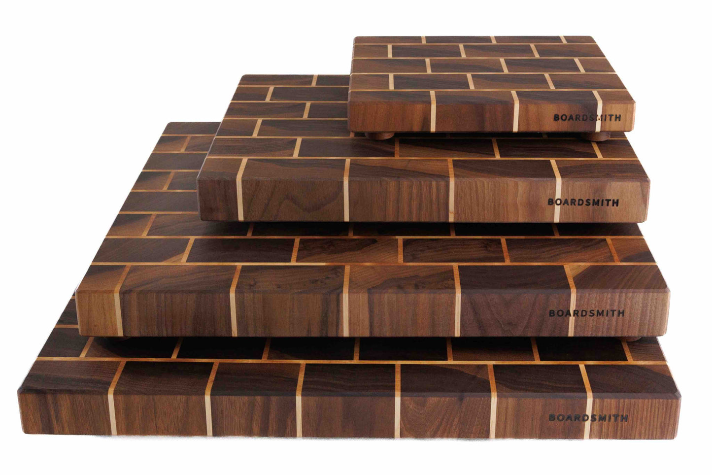 Walnut & Maple 'Brick' End Grain Cutting Board