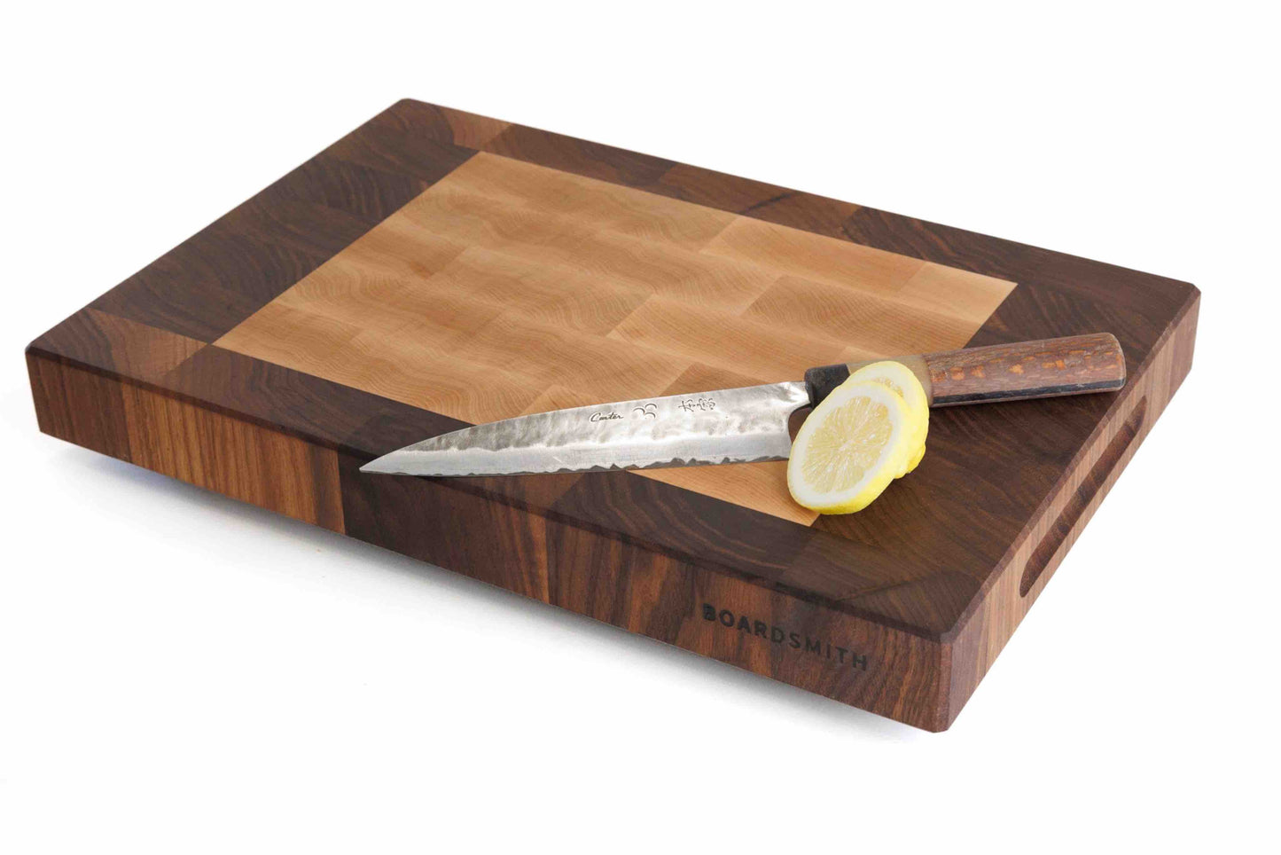 Maple & Walnut 'Border' End Grain Cutting Board