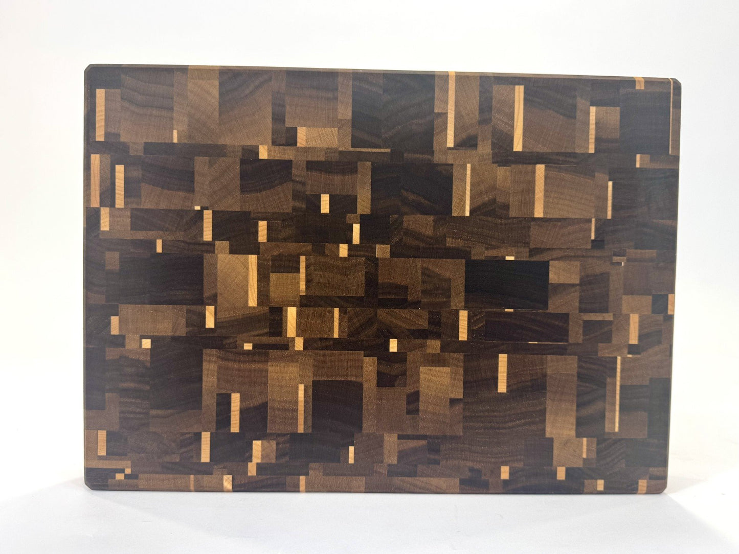 M013 "Stars" Walnut/Maple Rectilinear Mosaic 14 x 10 x 2 (2 Available)
