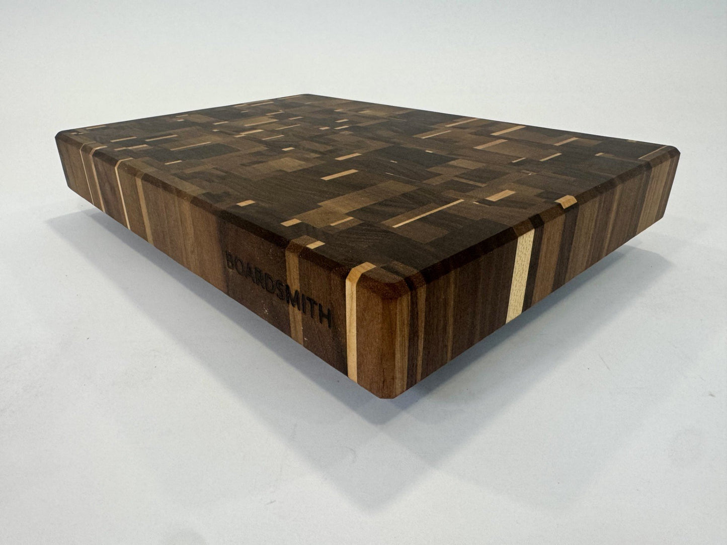 M013 "Stars" Walnut/Maple Rectilinear Mosaic 14 x 10 x 2 (2 Available)